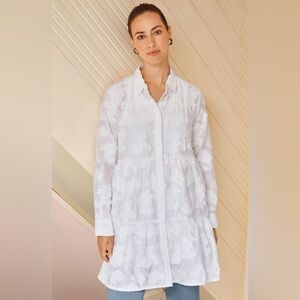 Masai llana floral tunic mini shirt dress